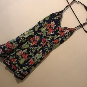 Floral Navy blue dress